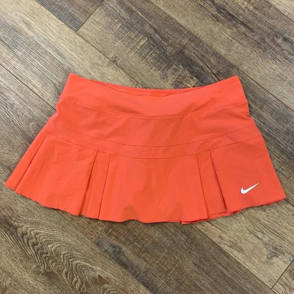 Nike DRI-FIT Pleated Mesh SKIRT L Pickleball Tennis Skort Golf Running Shorts - Picture 1 of 5